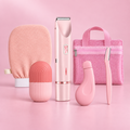 Contenu du coffret rituel complet : rasoir 2-en-1, ice roller, gant, spatule, rasoir de finition et trousse