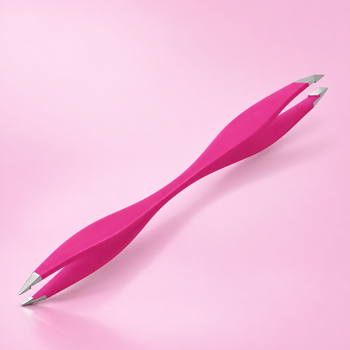 Pince à épiler double embout fuchsia