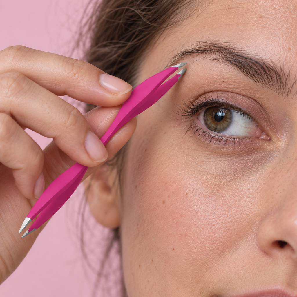 Pince à épiler utilisée sur le sourcil